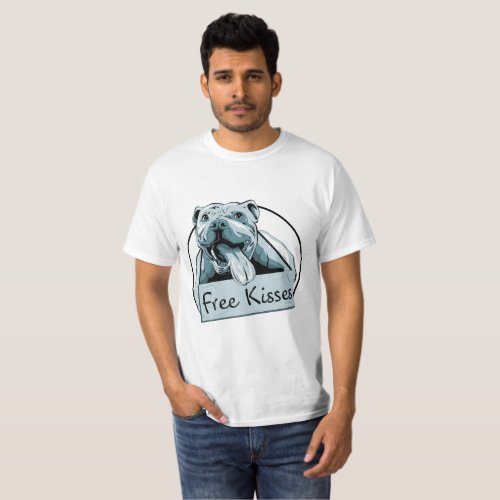 Free Pitbull Kisses Pit Bull T_Shirt