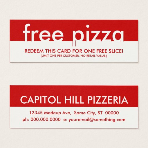 free pizza coupon | Zazzle