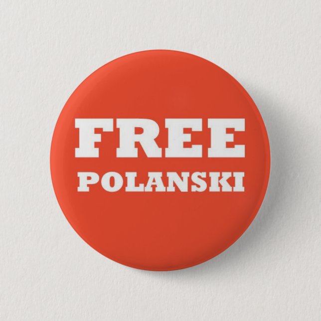 "Free Polanski" Button (Front)
