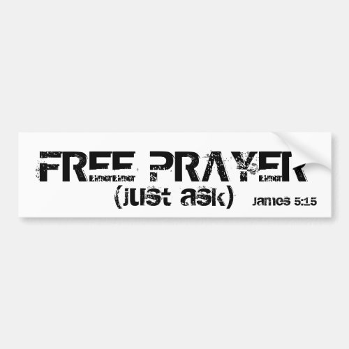 FREE PRAYER bumber basic Bumper Sticker