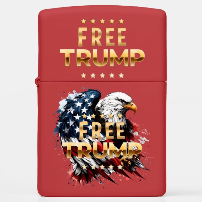 FREE PRESIDENT DONALD TRUMP 2024  ZIPPO LIGHTER (Front)