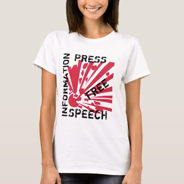Free Press – Free Speech – Information T-Shirt (Front)