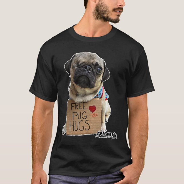 Free Pug Hugs Classic T-Shirt 341 (Front)
