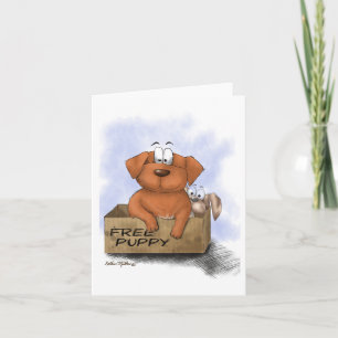 Free Puppy Plus 1 Cartoon Card