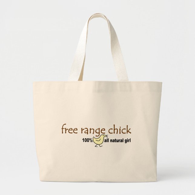 Free Range Chick 2 Large Tote Bag (Front)