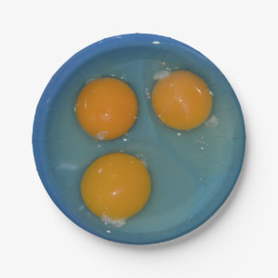 Free Range Chicken Egg Paper Plate