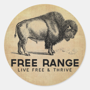Free Range Classic Round Sticker