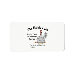 free range egg box Label farm shop