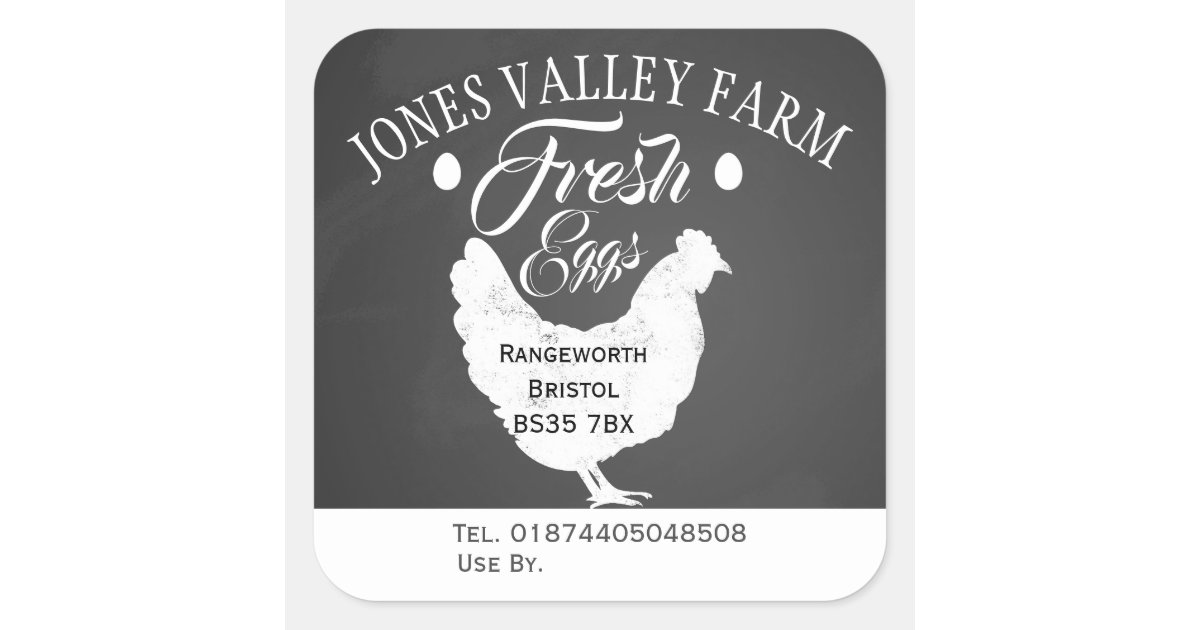 free range egg box Label farm shop | Zazzle