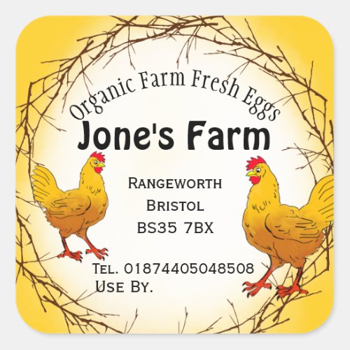 free range egg box Label farm shop