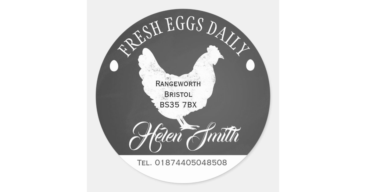free range egg box Label farm shop | Zazzle
