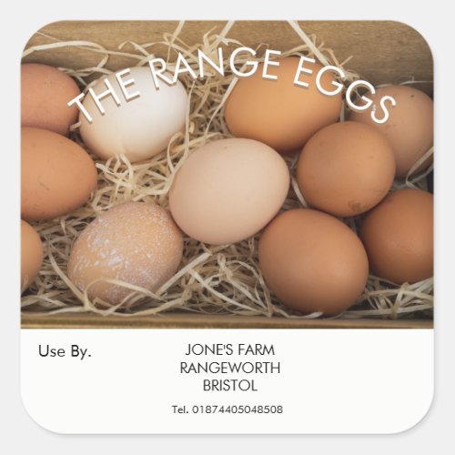 free range egg box Label farm shop