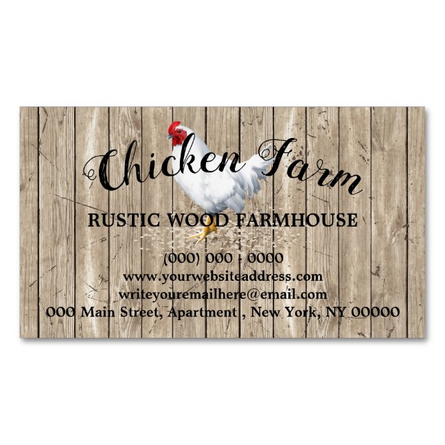 Free Range Egg Farm Business Card Magnet
