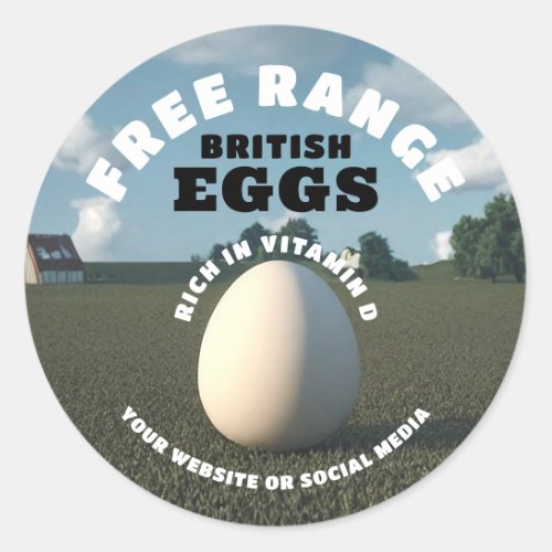 Free Range Eggs Classic Round Sticker