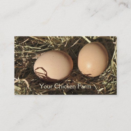 Customizable Free range eggs business card