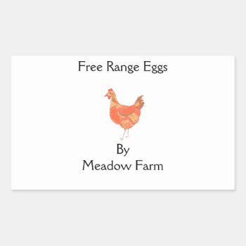 Free Range Eggs  Product Labels by artistjandavies at Zazzle