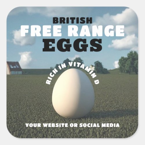 Free Range Eggs Square Sticker