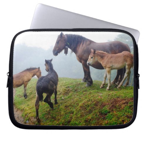 Free range horses laptop sleeve