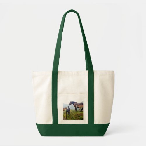 Free range horses tote bag