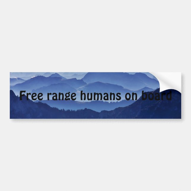 Free Range Human Bumper Sticker (Front)