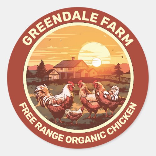 Free Range Organic Chicken Sticker