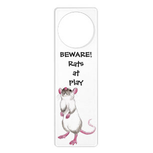 free range rats door hanger