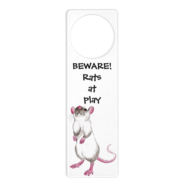 free range rats door hanger (Front)