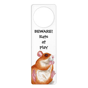 free range rats door hanger