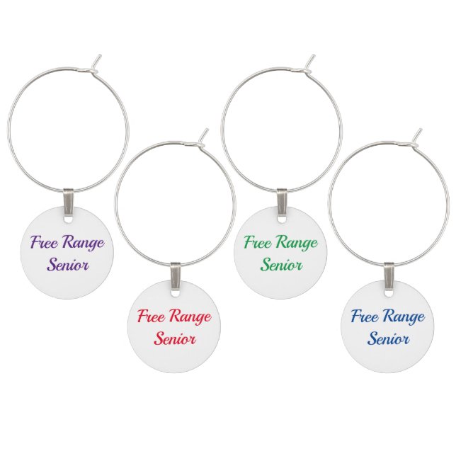 Free Range Senior Wine Charm (Staggered)