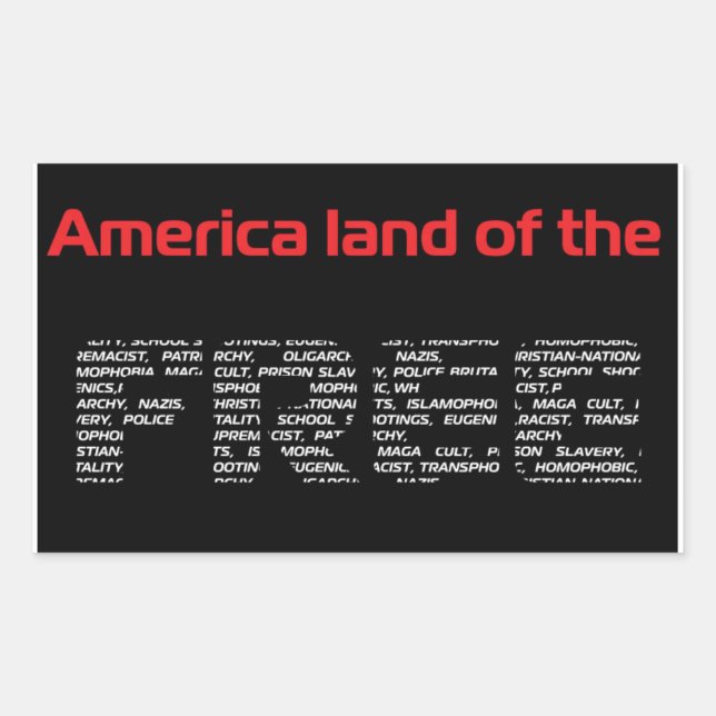 "Free" Rectangular Sticker (Front)