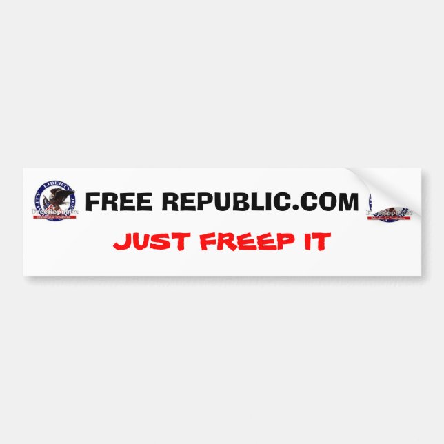 FREE REPUBLIC.COM BUMPER STICKER (Front)