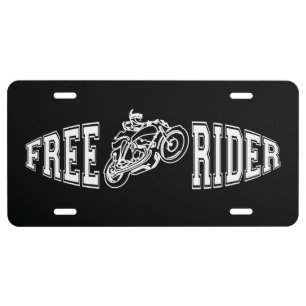 Free rider license plate