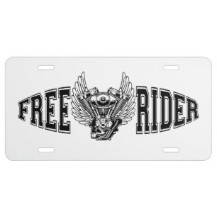 Free rider license plate