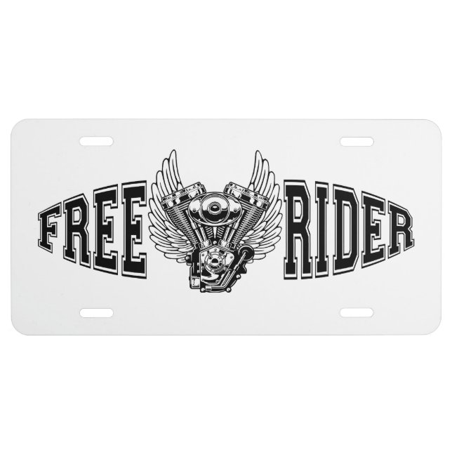 Free rider license plate (Front)
