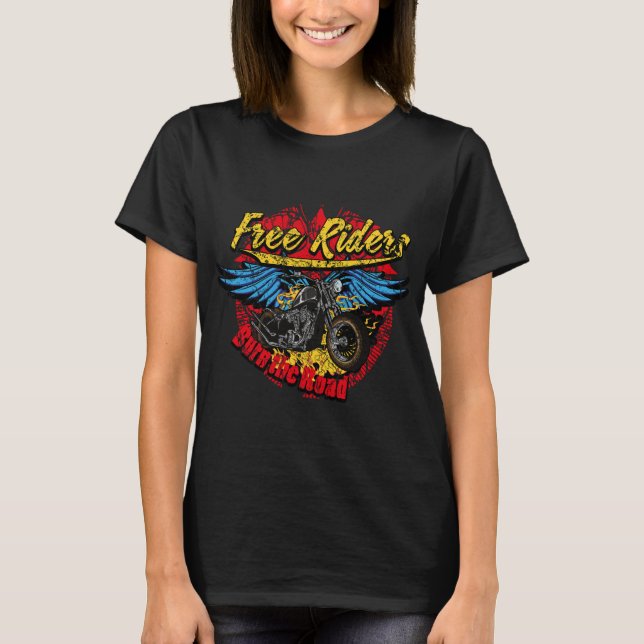 Free Riders - Burn the road T-Shirt (Front)