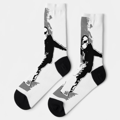Free_riding_ Snowboarder Socks