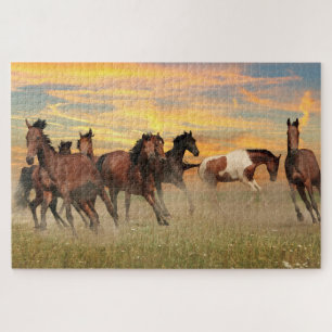 Free Roaming at Sunset Jigsaw Puzzle