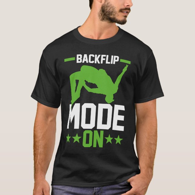 Free Running Traceur Parkour Jumper Backflip Mode  T-Shirt (Front)