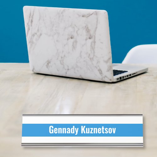 Free Russia Flag colors _ Latin Lettering _ Desk Name Plate