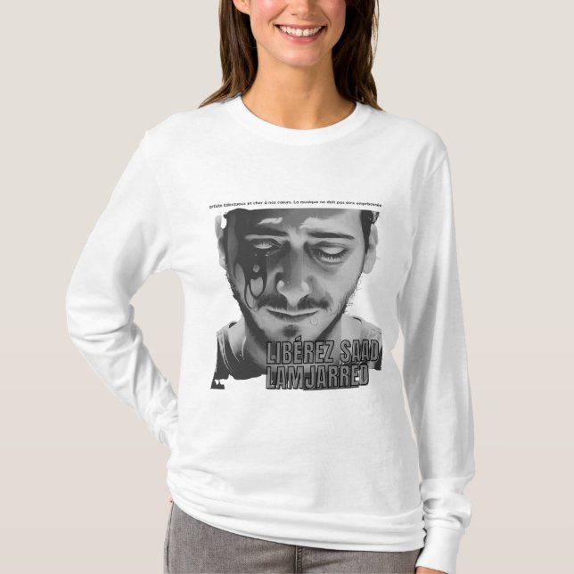 Free Saad Lamjarred, a talented artist T-Shirt (Front)