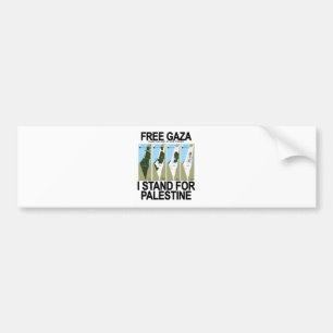 FREE SAFE GAZA PALESTINE.png Bumper Sticker