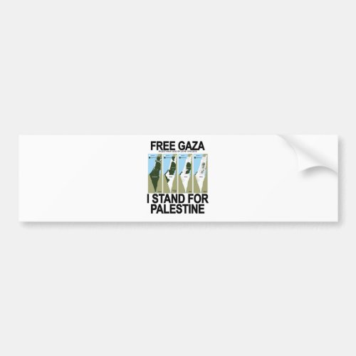 FREE SAFE GAZA PALESTINEpng Bumper Sticker