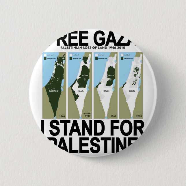 FREE SAFE GAZA PALESTINE.png Pinback Button (Front)