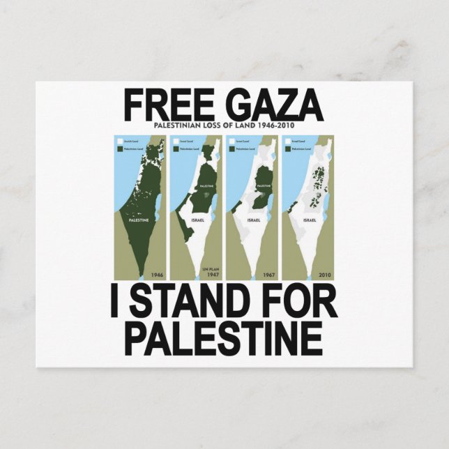 FREE SAFE GAZA PALESTINE.png Postcard (Front)