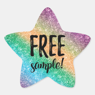 Free sample glitter label