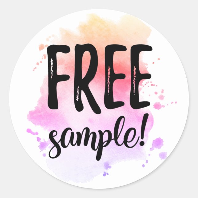 Free sample label (Front)