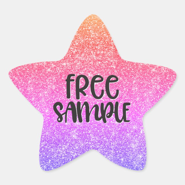 Free sample star stickers (Front)