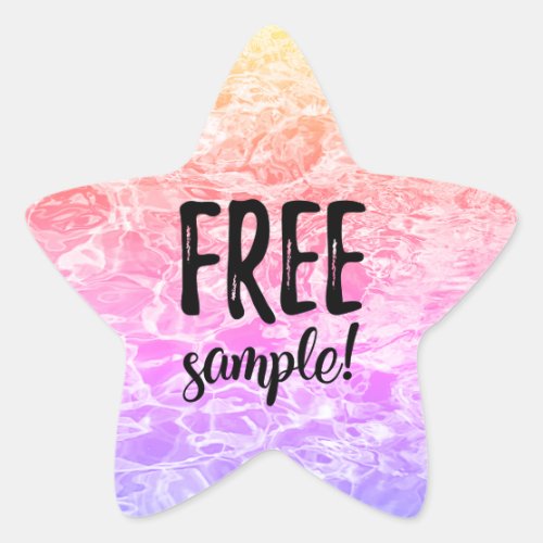 Free sample water star star sticker