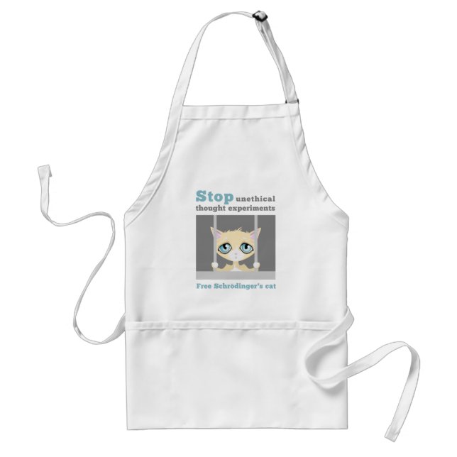 Free Schrodinger's Cat Adult Apron (Front)