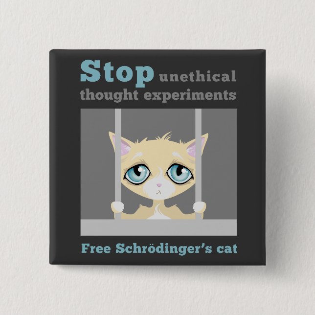 Free Schrodinger's Cat Button (Front)